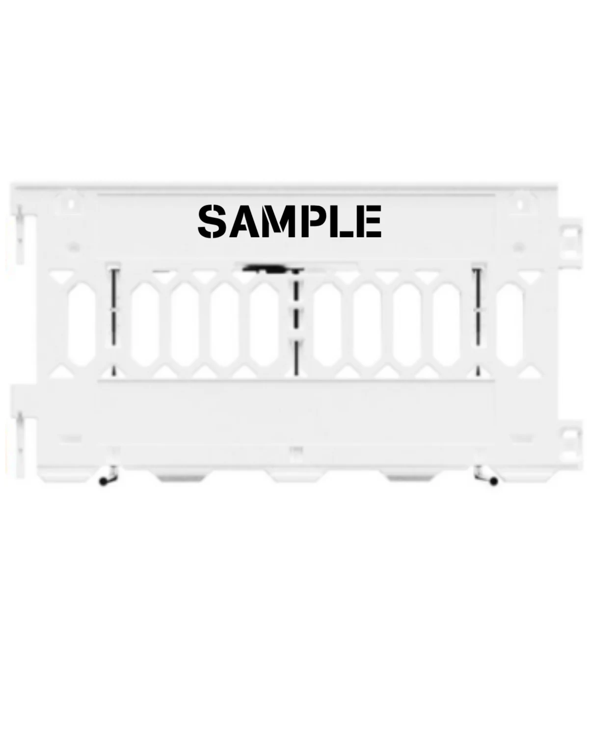 72 inch long ada pathcade barricades white plain no sheeting   custom lettering on both sides
