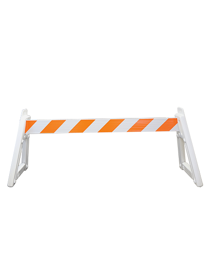 A-Cade Leg Kit-(2) Deluxe A-Cade Legs \u0026 (1) 8\u0027 Rail w/Orange \u0026 White HI Reflective Sheeting 2 Sides