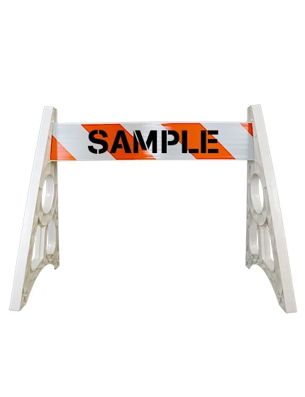 Economy A-Cade Leg Kit-(2) A-Cade Legs \u0026 (1) 4\u0027 Rail w/Org \u0026 Wht EG Ref Sheet 2 Side \u0026 Custom Letter