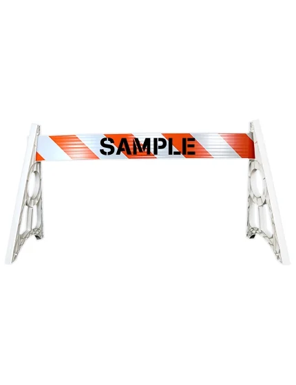 Economy A-Cade Leg Kit-(2) A-Cade Legs \u0026 (1) 6\u0027 Rail w/Org \u0026 Wht EG Ref Sheet 2 Side \u0026 Custom Letter