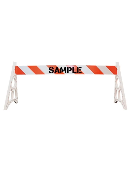 Economy A-Cade Leg Kit-(2) A-Cade Legs \u0026 (1) 8\u0027 Rail w/Org \u0026 Wht EG Ref Sheet 2 Side \u0026 Custom Letter