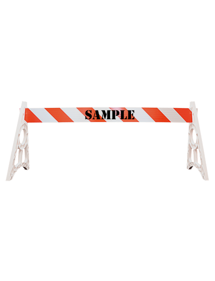 Economy A-Cade Leg Kit-(2) A-Cade Legs \u0026 (1) 8\u0027 Rail w/Org \u0026 Wht EG Ref Sheet 2 Side \u0026 Custom Letter