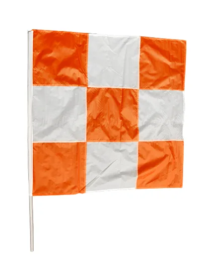 36\" Orange \u0026 White Checkered Airport Flag
