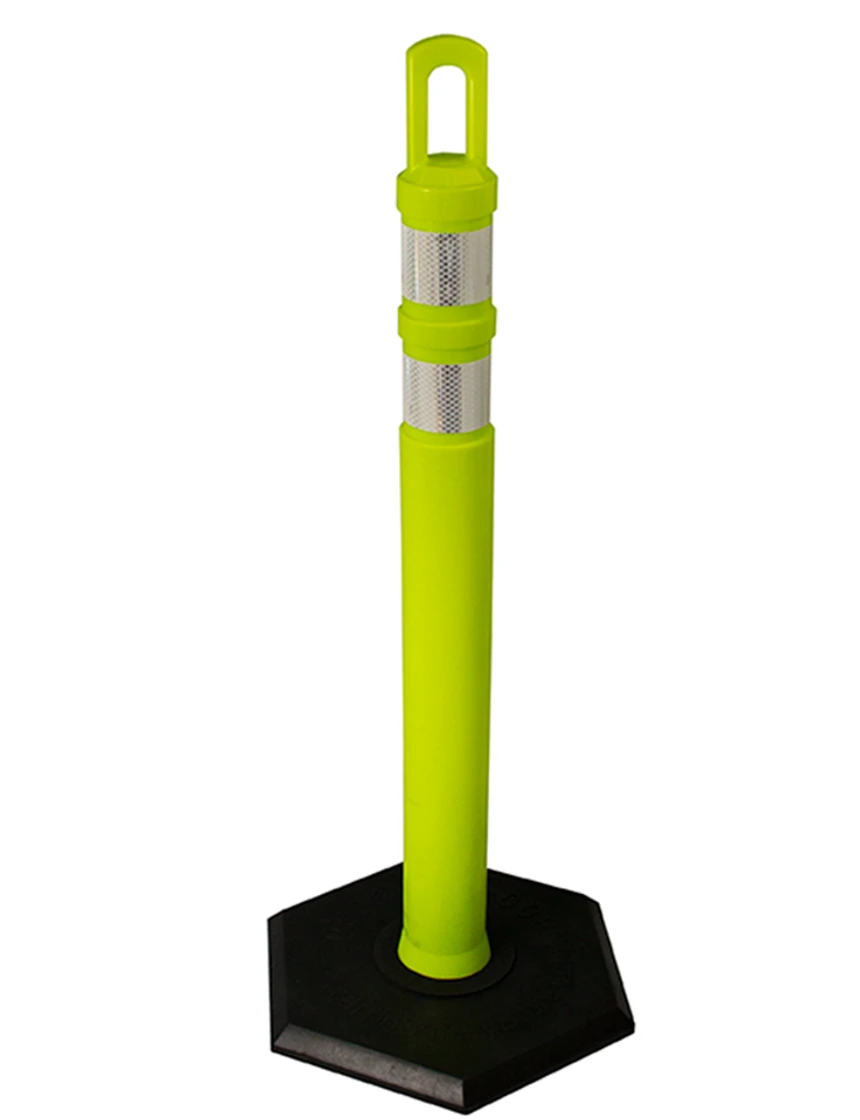 42\" Lime JBC Arch Top Tube w/ Two 3\" Reflective Collars \u0026 12lbs Base