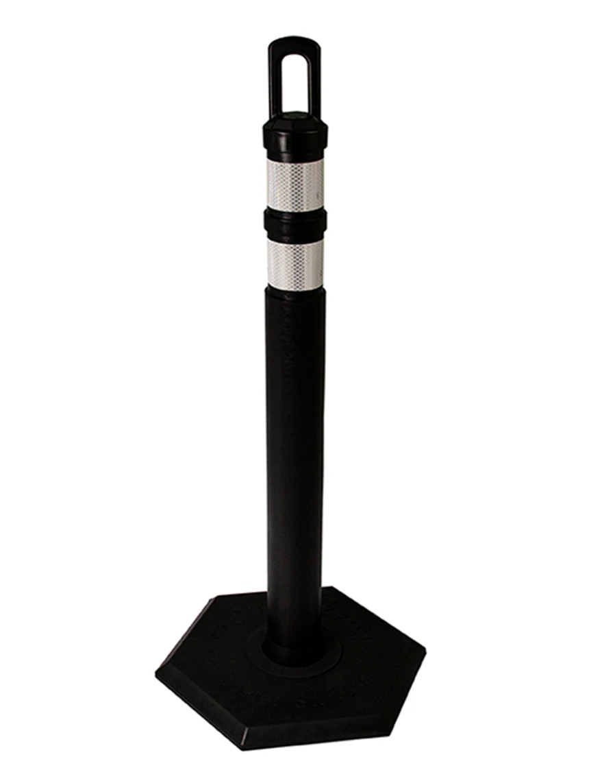 42\" Black JBC Arch Top Tube w/ Two 3\" Reflective Collars \u0026 12lbs Base