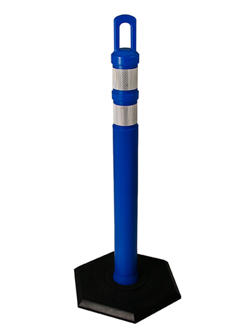 42\" Blue JBC Arch Top Tube w/ Two 3\" Reflective Collars \u0026 12lbs Base