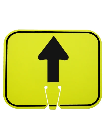 arrow up clip on sign lime non reflective