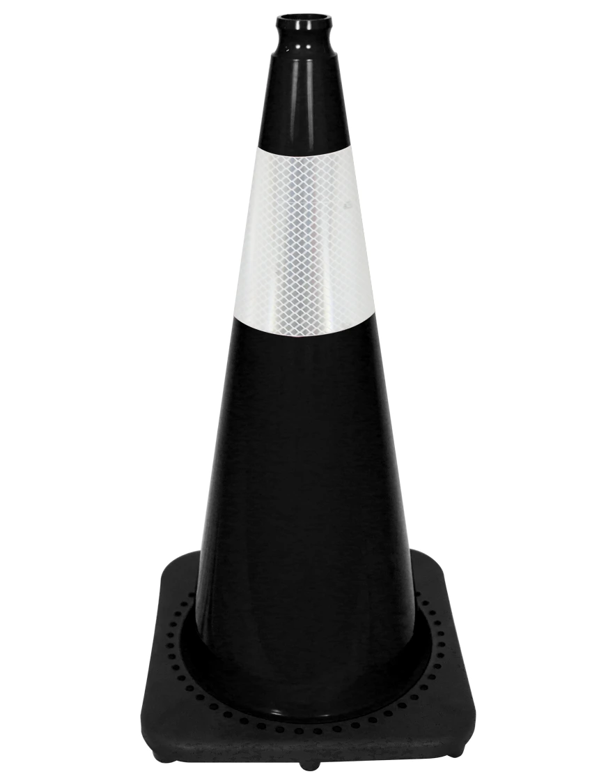 Black 28 inch 7 lbs JBC Cone with 6\" Reflective Collar