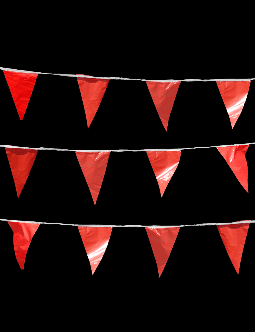 Box Of Ten (10) Bags 105\u0027 Of 12\"X18\" Red Osha Perimeter Marking Flags