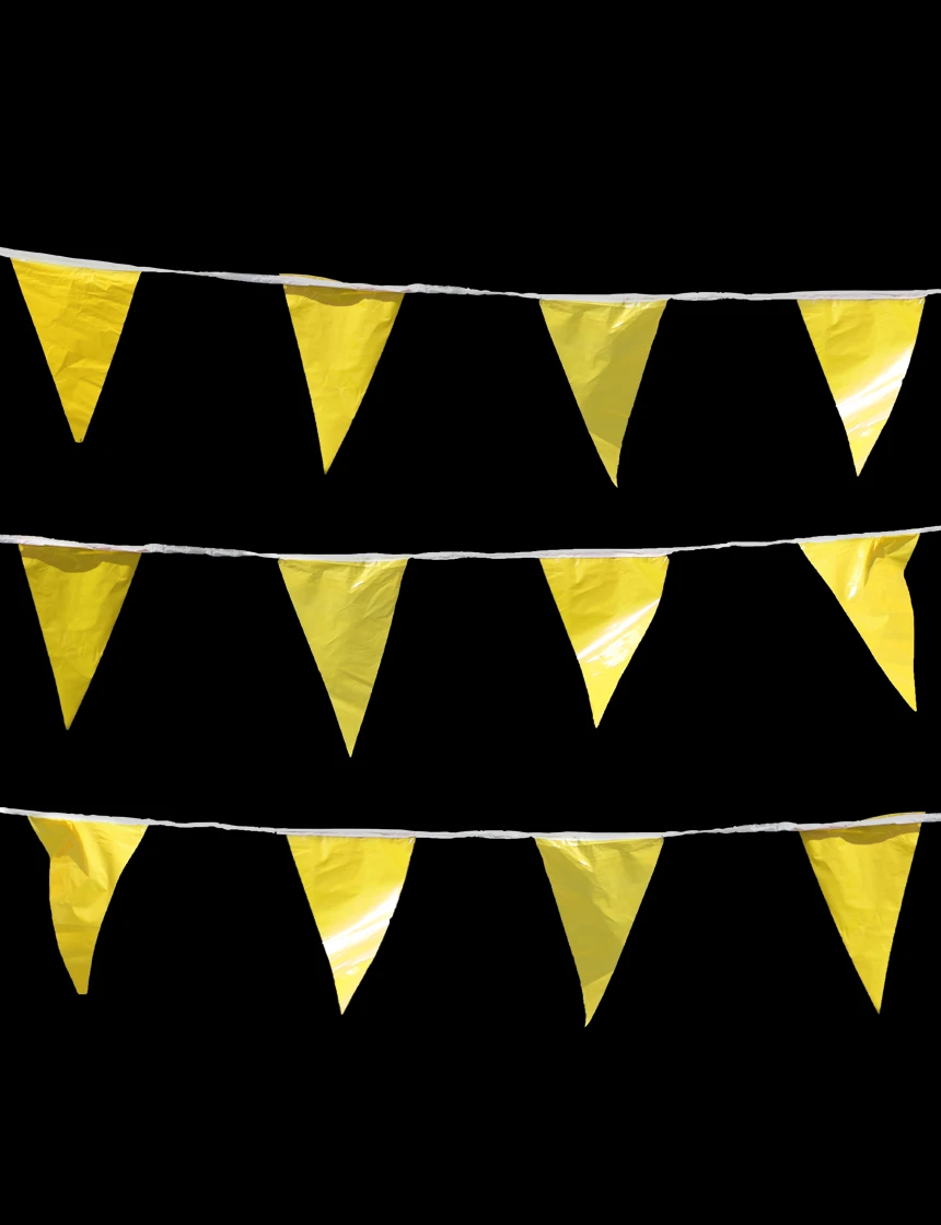 Box of Ten (10) Bags 105\u0027 of 12\"x18\" YELLOW OSHA Perimeter Marking Flags