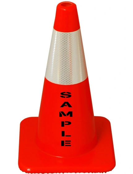 18\" Traffic Cones - Solid Orange