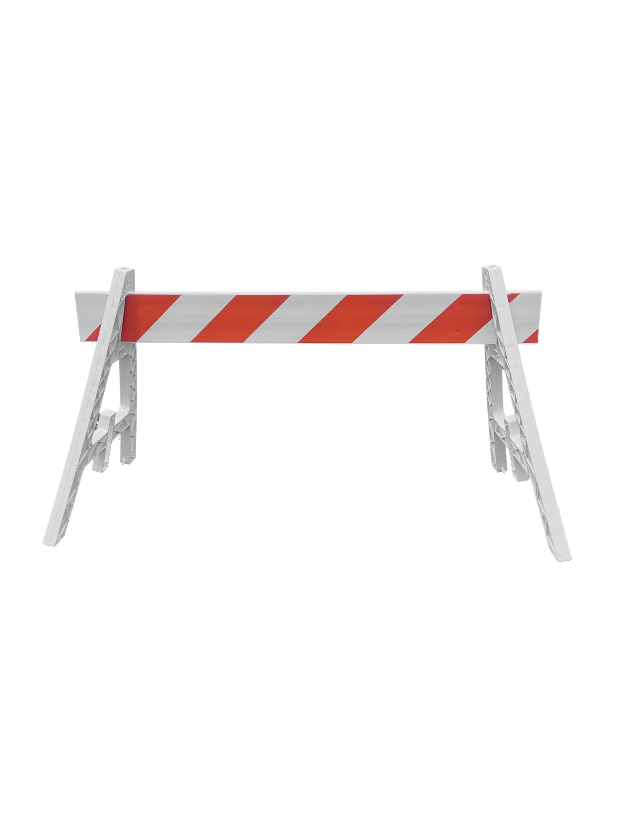 Two (2) Cortina Economy A-Cade Legs \u0026 One (1) 6\u0027 X 1\" Rail w/Orange \u0026 White EG Reflective Sheeting On One (1) Side