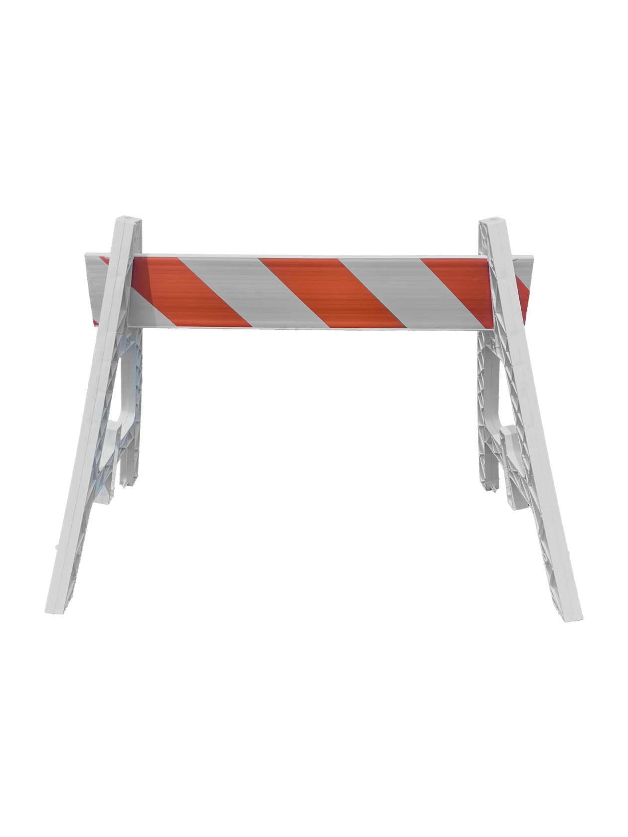 Two (2) Cortina Economy A-Cade Legs \u0026 One (1) 4\u0027 X 1\" Rail w/Orange \u0026 White HI Reflective Sheeting On One (1) Side