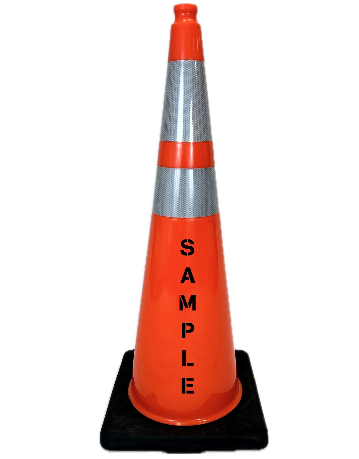 36 In Cortina Heavy Duty 12 lbs Traffic Cone Lettering Single Side