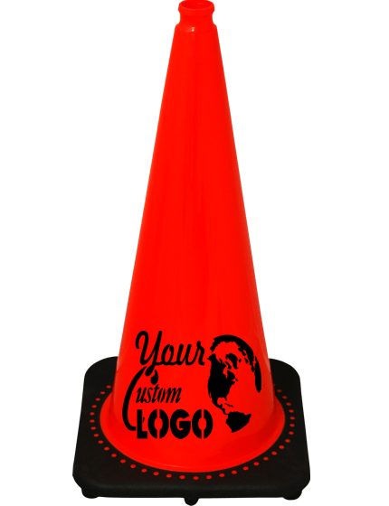 Orange 28\" 10.0 Lb. Traffic Cone with Black Base
