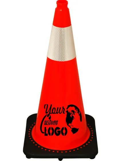 Orange 28\" 7.0 Lb. Traffic Cone with Black Base
