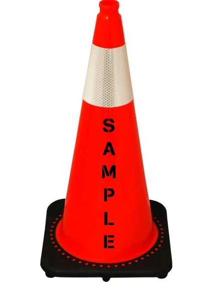 Orange 28\" 7.0 Lb. Traffic Cone with Black Base