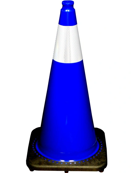Blue 28” 7.0 lb Black Base Cone with 6” Reflective Collar