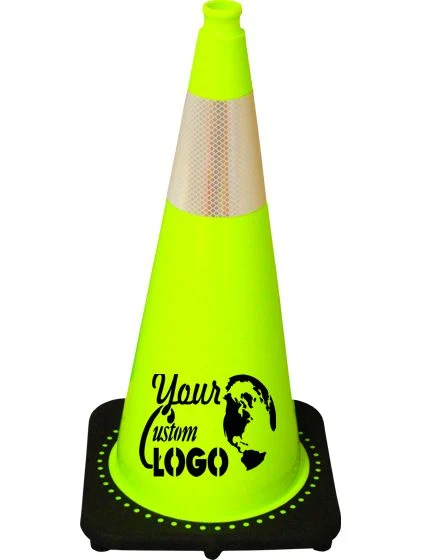 Lime 28\" Traffic Cone with Black Base