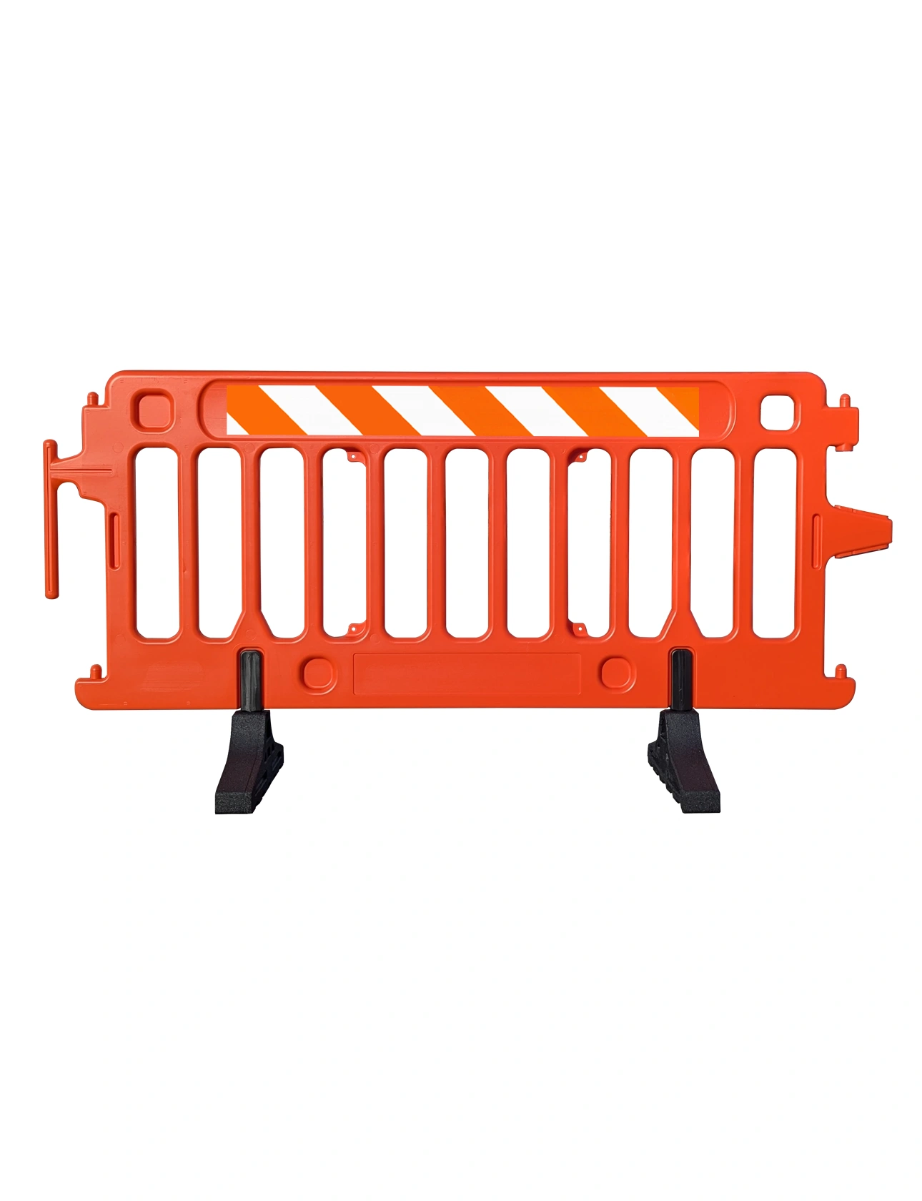 6\u0027 Long X 39 1/2\" Tall, Plasticade Crowdcade Crowd Control System, Orange w/ EG Sheeting On One (1) Side
