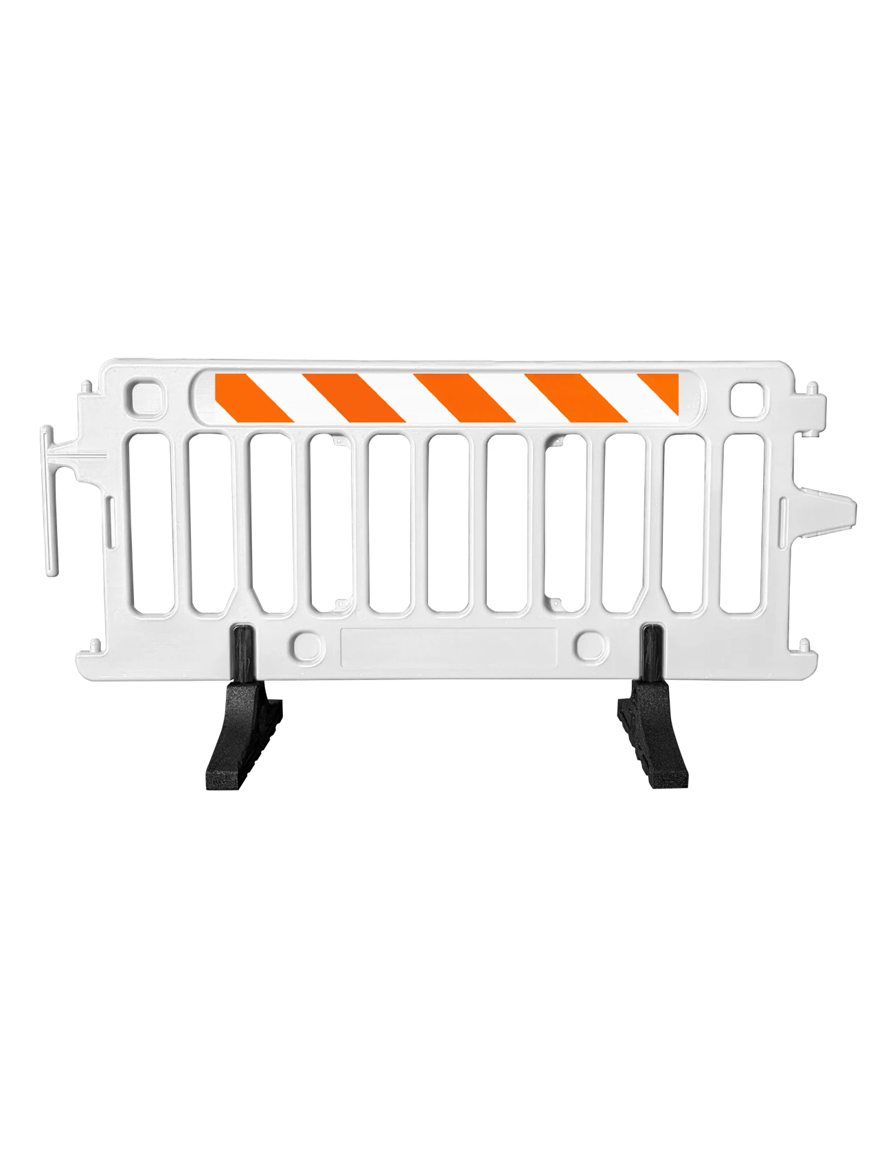 6\u0027 Long X 39 1/2\" Tall, Plasticade Crowdcade Crowd Control System, White w/ EG Sheeting On One (1) Side