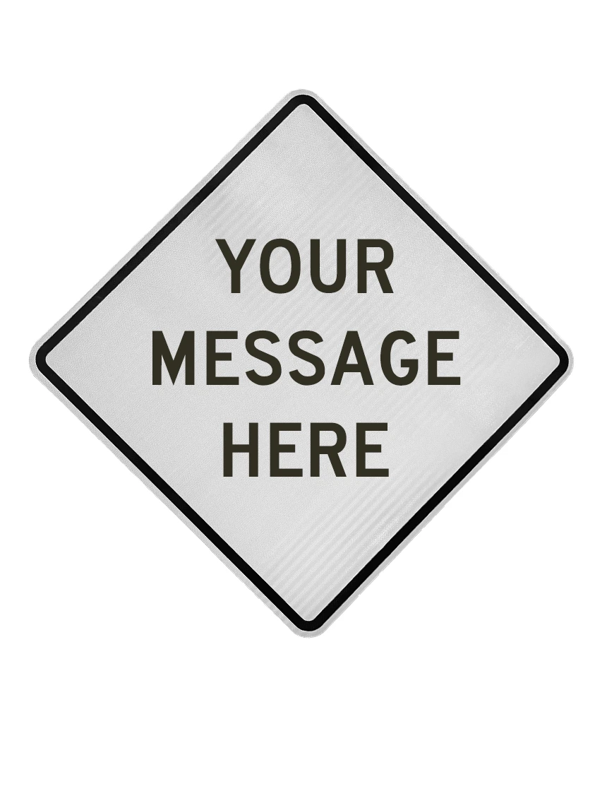 48\" X 48\" White, 10 Mil Coroplast Custom Sign High Intensity (Hi) Sheeting