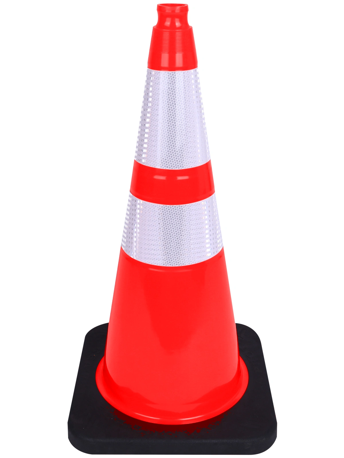 28\" Black Base, Collared Traffic Cones