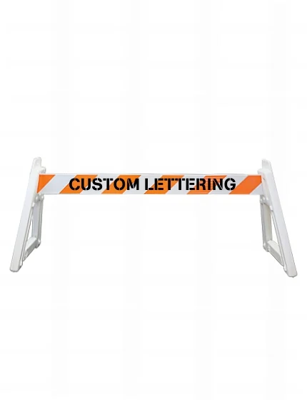 A-Cade Leg Kit-(2) Deluxe A-Cade Legs \u0026 (1) 8\u0027 Rail w/Org \u0026 Wht EG Ref Sheet 2 Side \u0026 Custom Letter