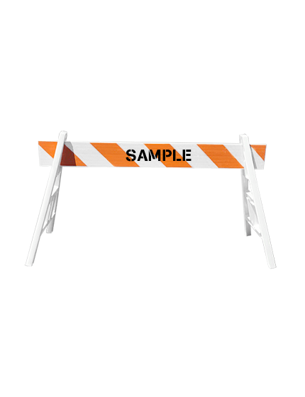 Cortina A-Cade Leg Kit-(2) A-Cade Legs \u0026 (1) 6\u0027 x 1\" Rail w/Orange \u0026 White Engineer Grade (EG) Reflective Sheeting on 2 Sides \u0026 Custom Lettering