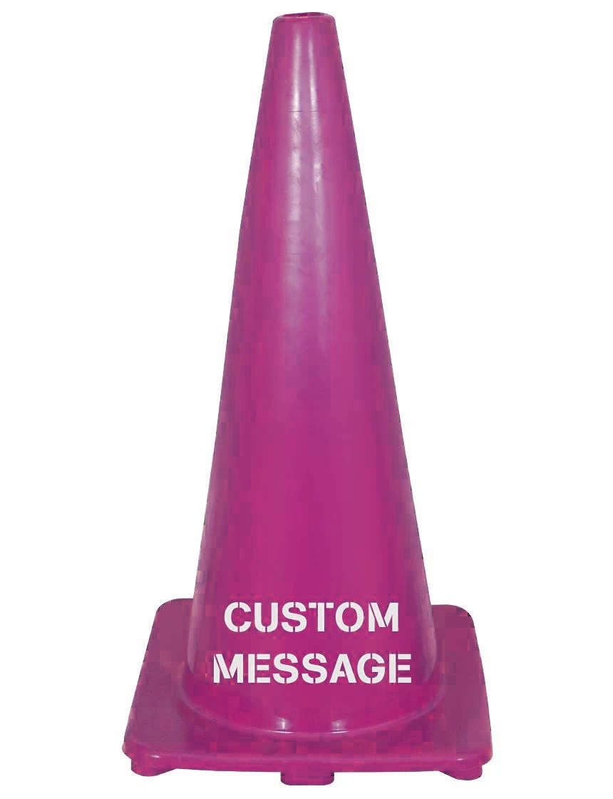 Solid Purple 28\", 5 lbs, Economy Cone w/ Double Sided Custom Lettering