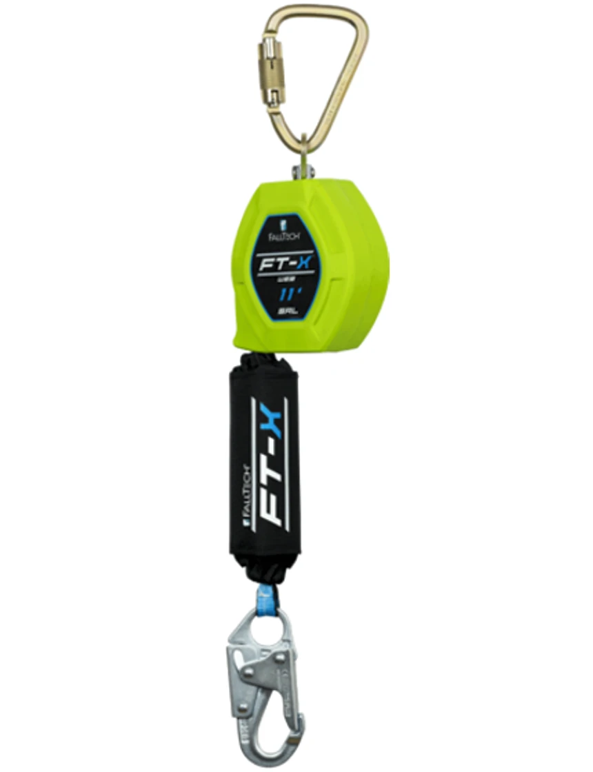 FallTech 11\u0027 FT-X® Web Class 1 SRL-P with Steel Snap Hook, Includes Steel Dorsal Connecting Carabiner