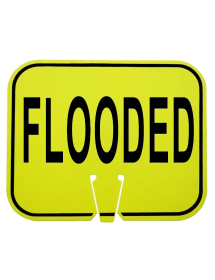 flooded clip on sign lime non reflective