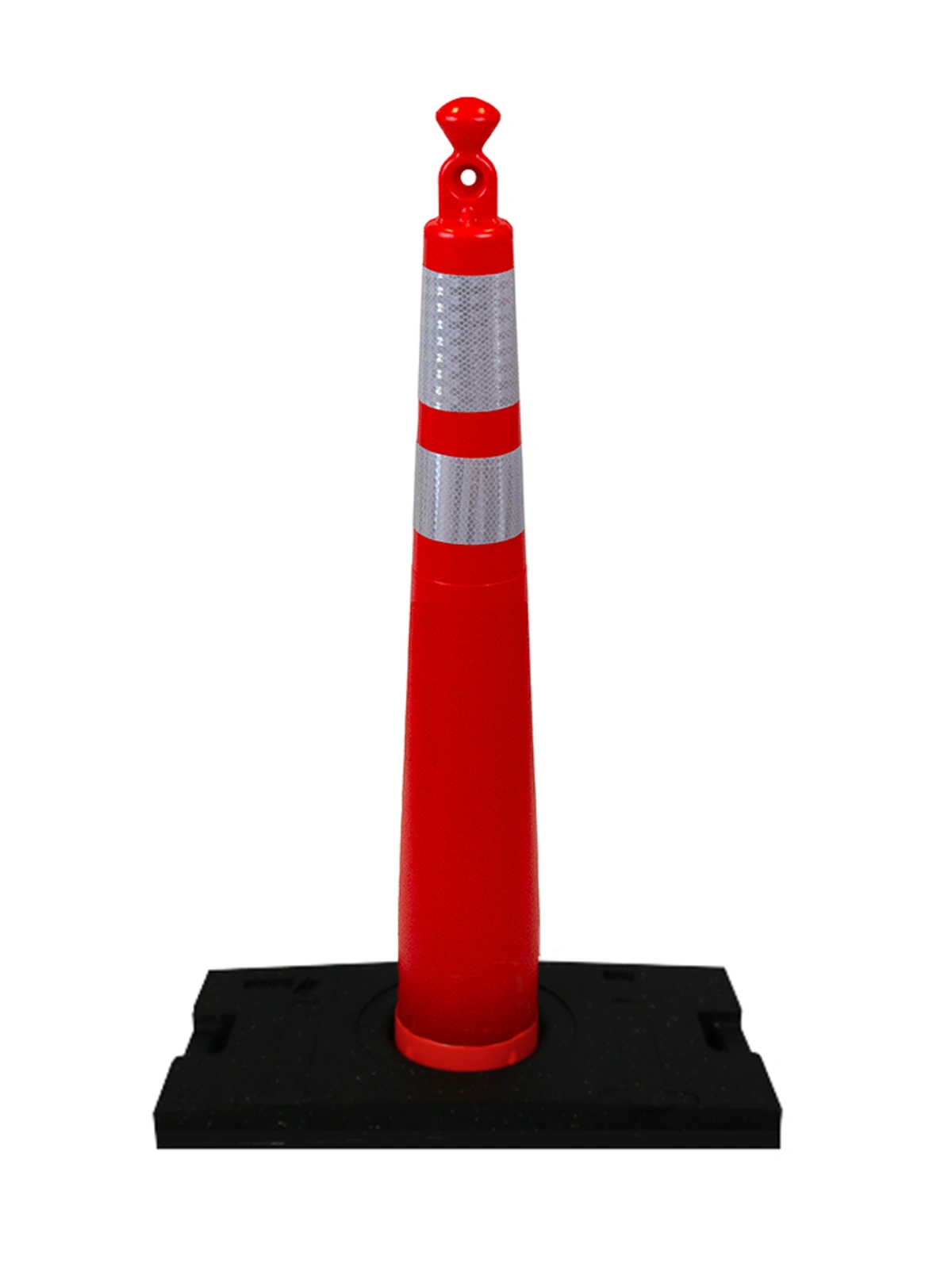 42\" Grabber Cone w/4\" \u0026 6\" Reflective Collars \u0026 30 Lb. Base with Single Color Graphic