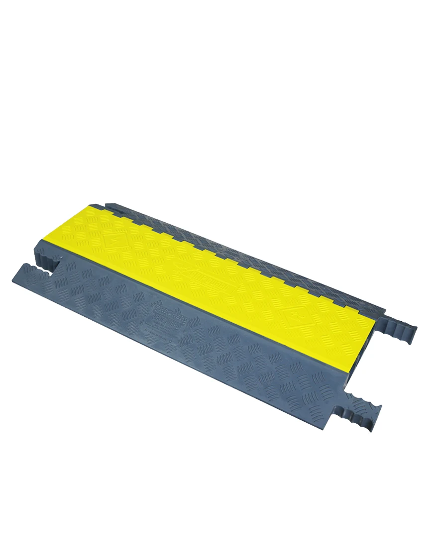 Grip Guard® 18\" Yellow\u0026Gray,Lightweight,Three Channel Cable Protector (up to 2.25\" OD Cables)