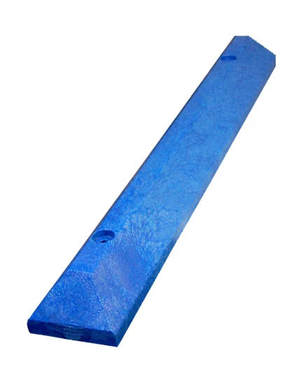 4\u0027 Blue, Heavy-Duty Solid Recycled Plastic Parking Block w/18\" Heavy Duty Spikes