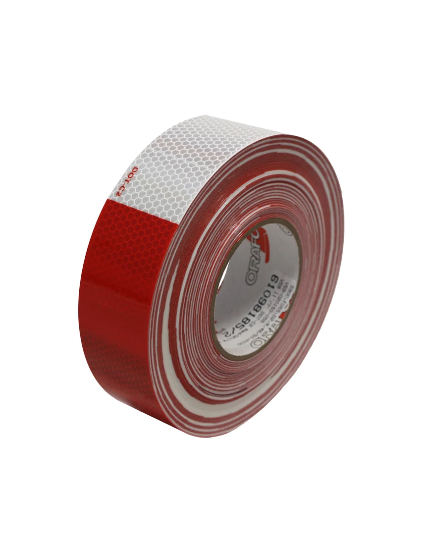 HIP DOT-C2 Conspicuity Tape, 11\" x 7\" red/white, Rolls of 150\u0027 x 2\"