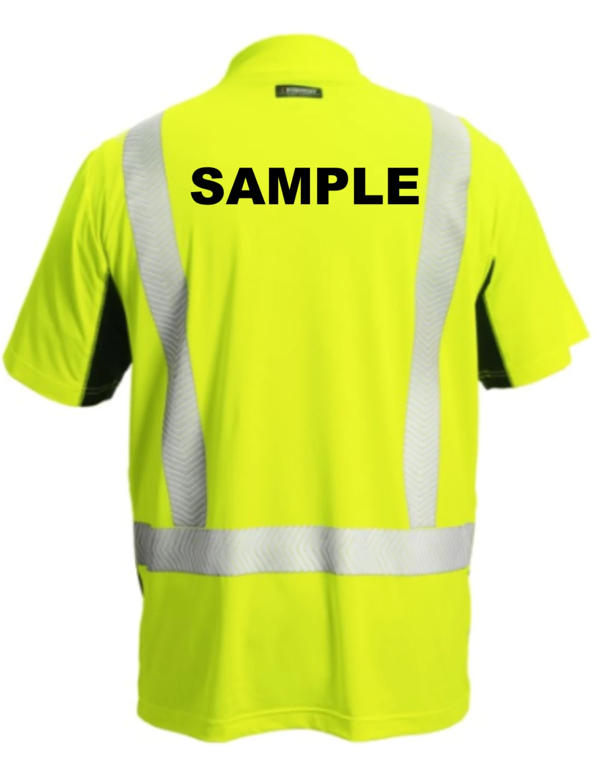 Kishigo Cool Touch Short Sleeve Polo Shirt, Class 2, with Custom Black Lettering, XL