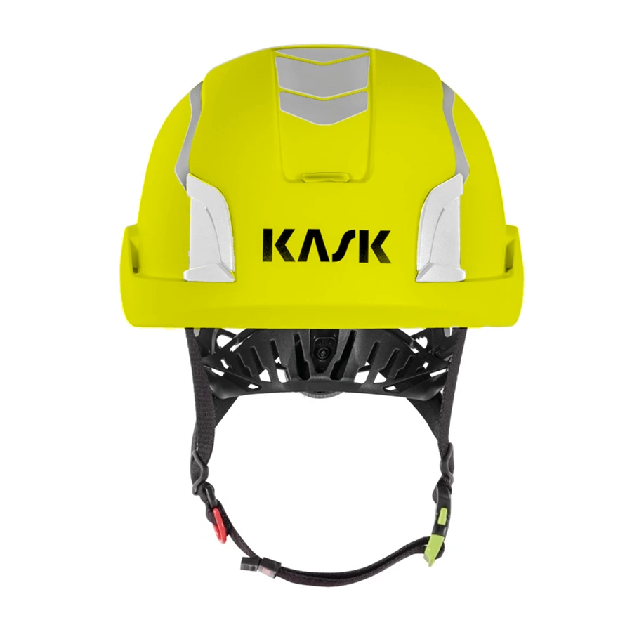 Hi-Viz Yellow Fluorescent Reflective Kask Zenith X2 FR (Flame Resistant) Safety Helmet | ANSI Z89.1 Type I/Type II, Class E, HT-LT