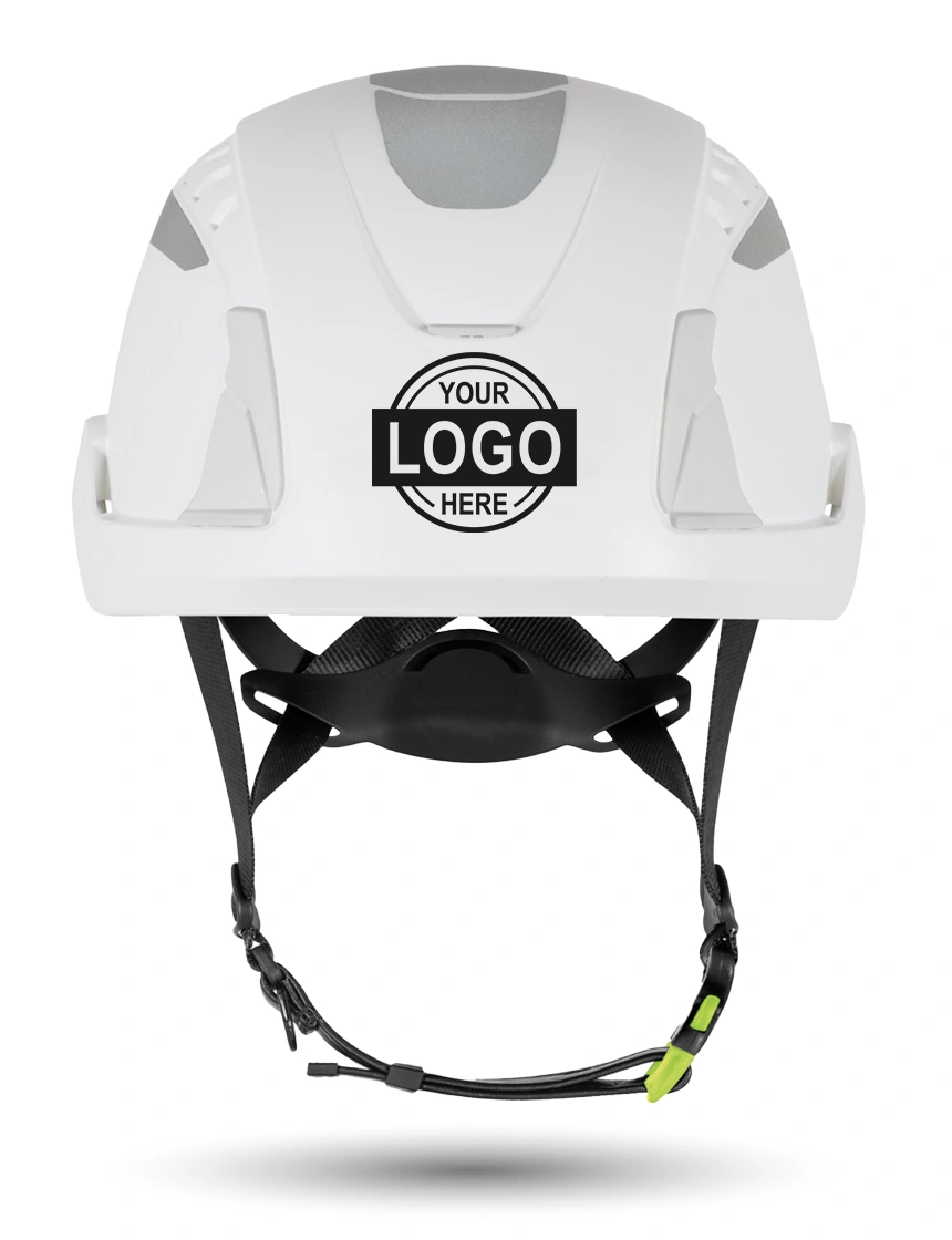 White Kask Primero Air Reflective Safety Helmet w/ Single Color Graphic | ANSI Z89.1 Type 1, Class C, HT-LT