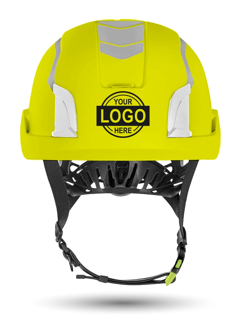 Kask Zenith X2 Hi-Viz Helmet - Lime w/ Reflectors w/ Single Color Graphic | ANSI Z89.1 Type I/Type II, Class E, HT-LT