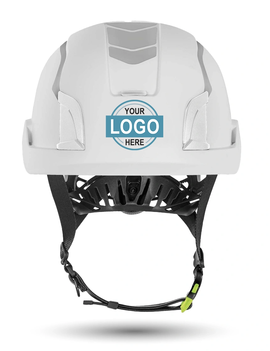 White with Reflectors Kask Zenith X2 Hi-Viz Safety Helmet w/ Full Color Graphic | ANSI Z89.1 Type I/Type II, Class E, HT-LT