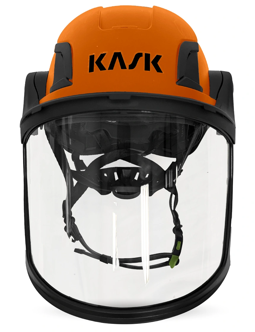 Orange Kask Zenith X2 ANSI Class E Safety Helmet w/ Full Face Visor Kit (Clear)