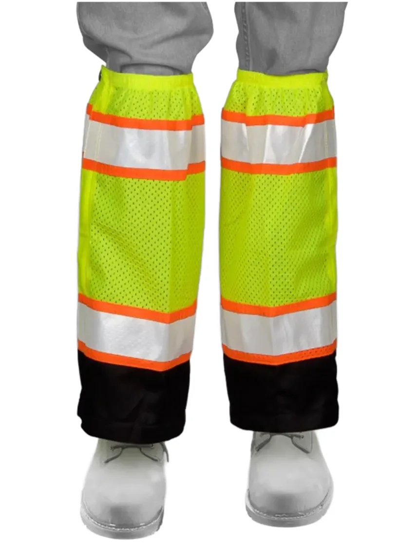 Pair Of Kishigo Lime, Mesh, High-Vis Gaiters