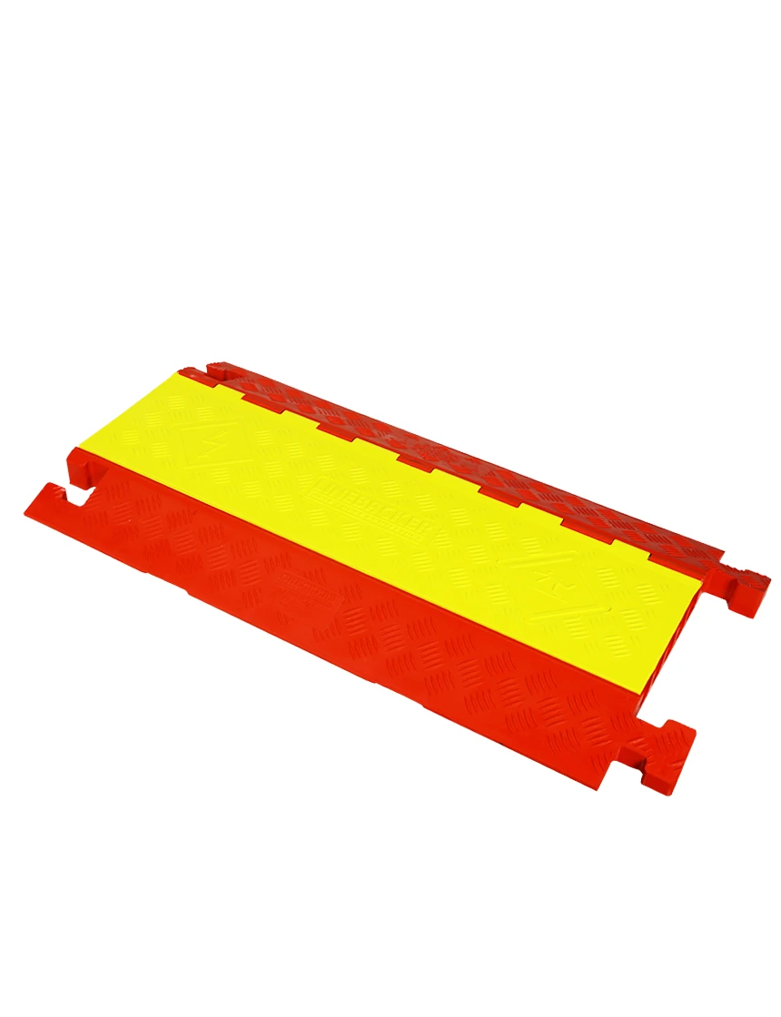 Linebacker® 36\" Orange \u0026 Yellow Heavy-Duty, Five (5) Channel Cable Protector (up to 1.35\" OD Cables)