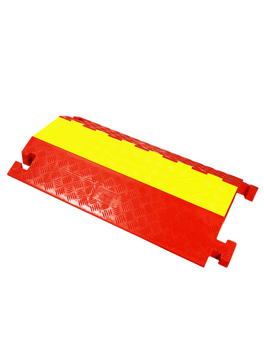 Linebacker 36\" Orange \u0026 Yellow Heavy-Duty, Two Channel Cable Protector (Up To 3.25\" Od Cables)