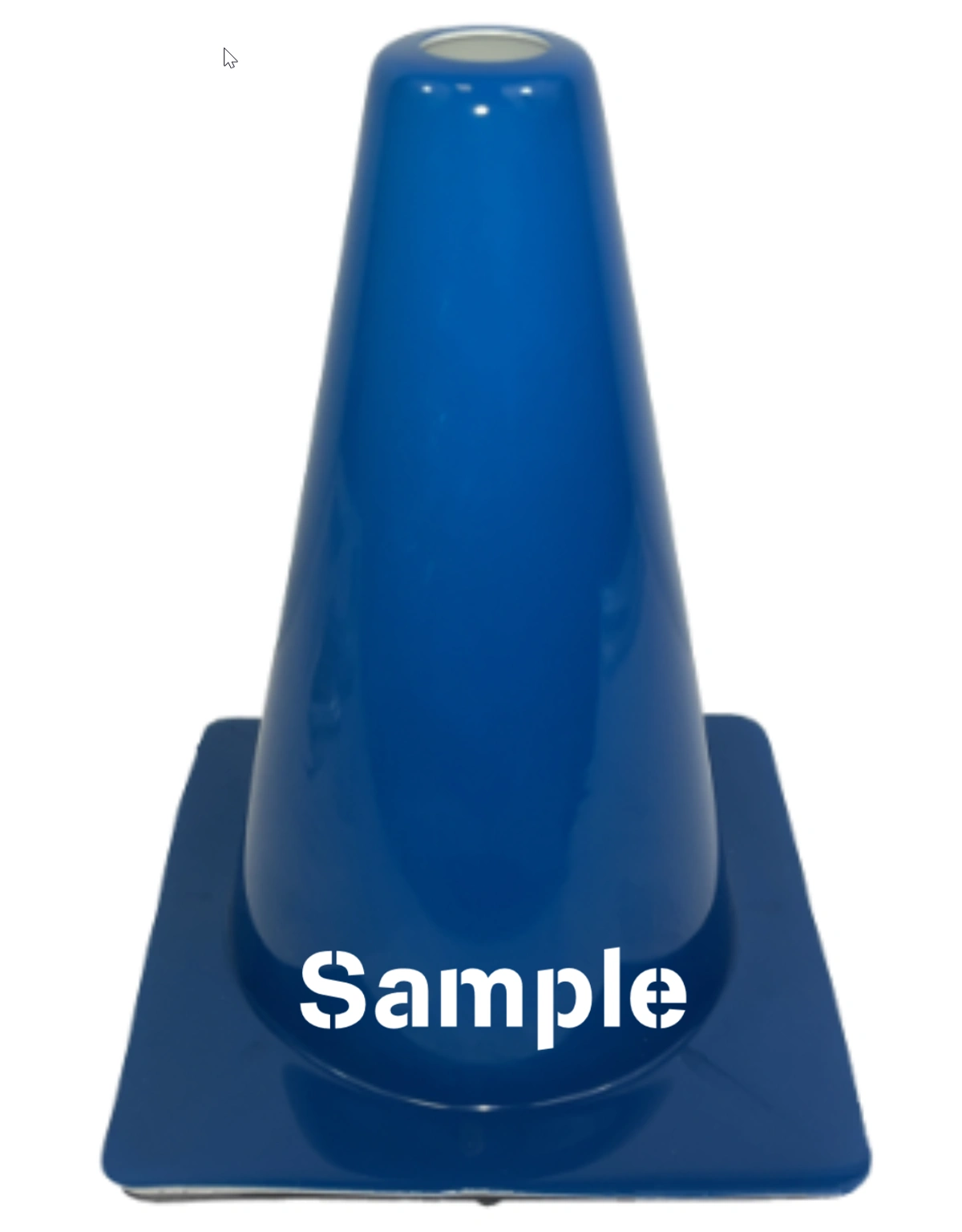 Lite Blue 12\" Traffic Cone w/ Double Sided Custom Lettering