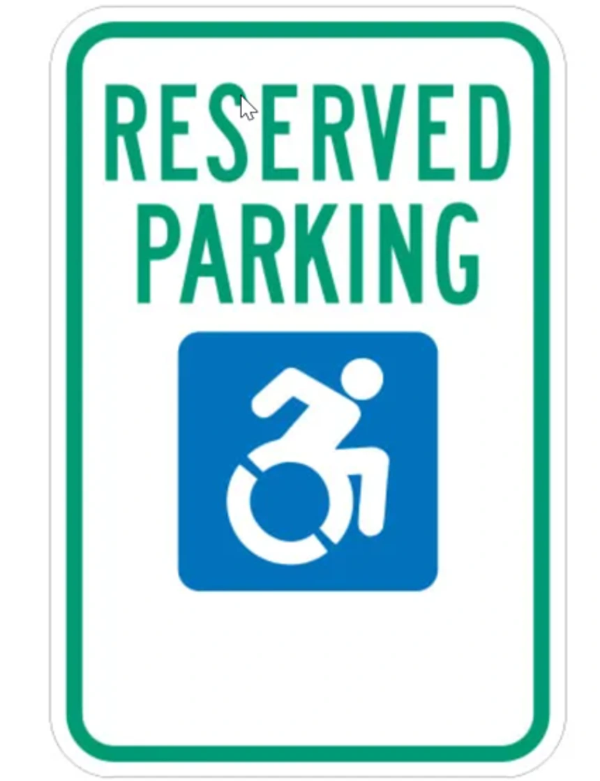 12\" x 18\" New York State Reserved Parking with Handicap Symbol Sign, EG Reflective Sheeting