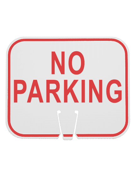 no parking clip on sign reflective red