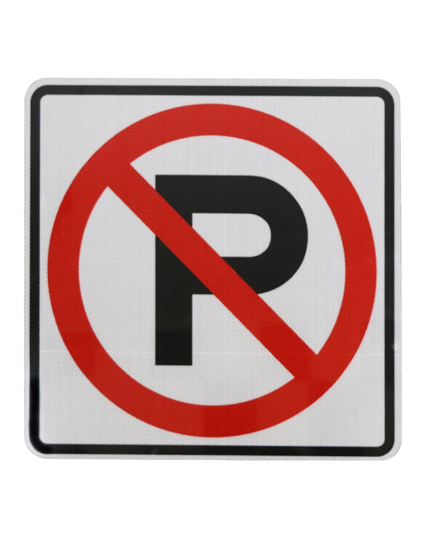 48\" X 48\" No Parking Symbol Sign w/ HI Sheeting, 4 Mil Acm