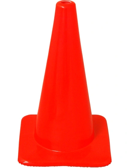 Orange 18\" Lakeside Plastics Traffic Cone, 3 lbs Solid Orange
